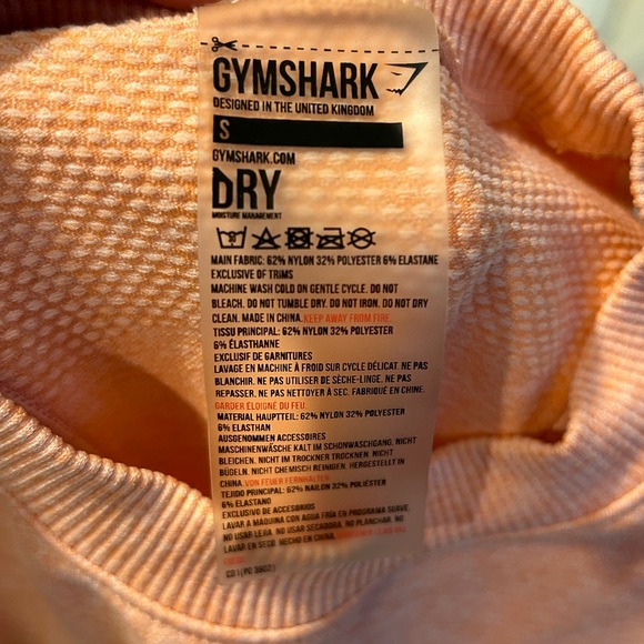 Gymshark Tank Size Small Light Orange - Picture 3 of 3